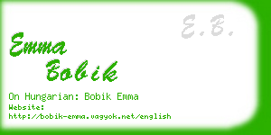 emma bobik business card